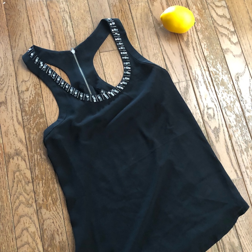 🎉 5/$25 🛍Express Rhinestone Zipper Back Tank